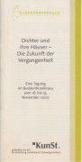 Tagungsflyer Dichter und ihre Häuser